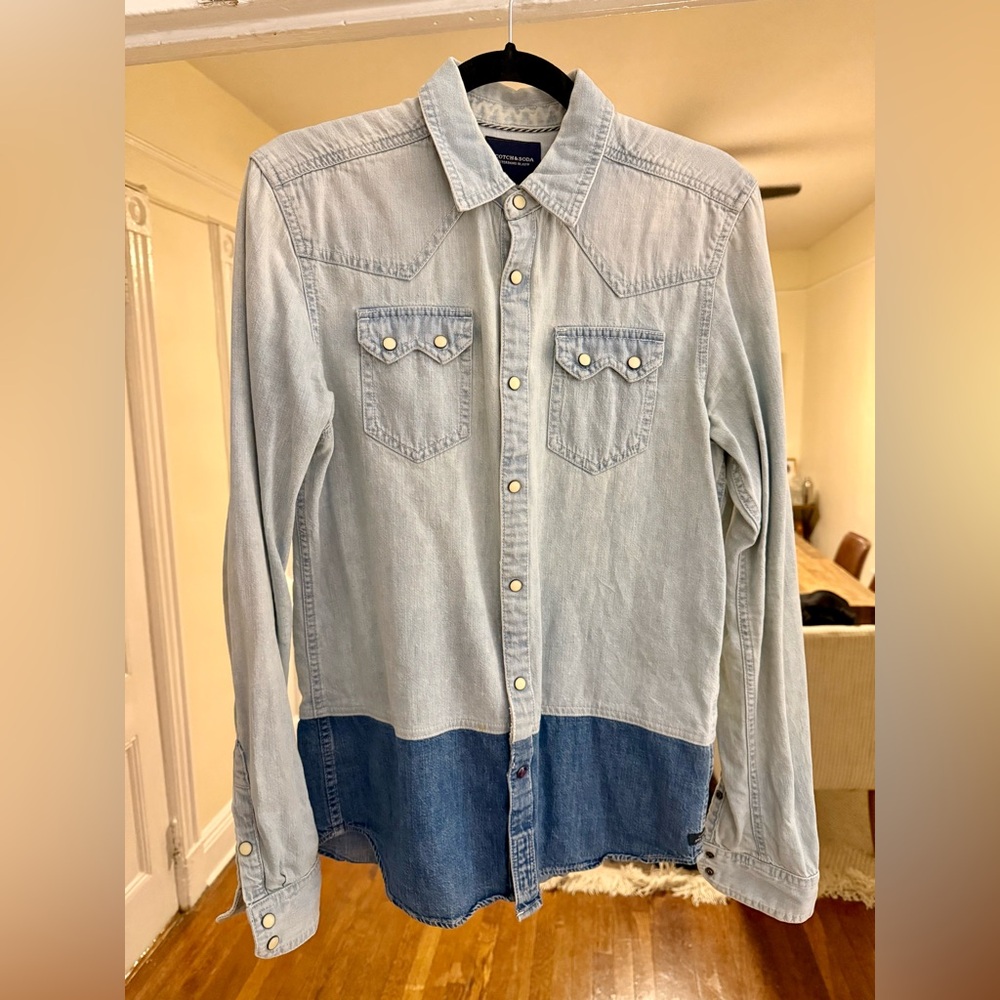 Scotch & Soda Two-Tone Denim Shirt